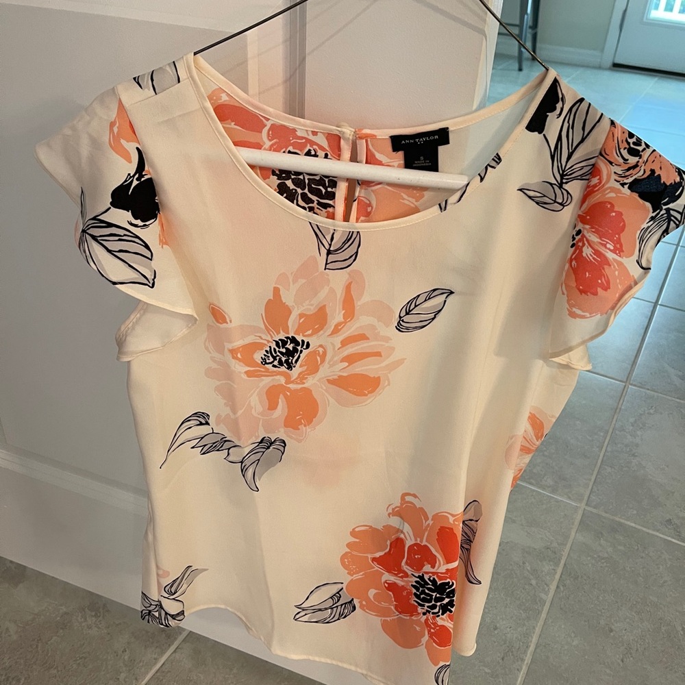 Ann Taylor floral blouse size small